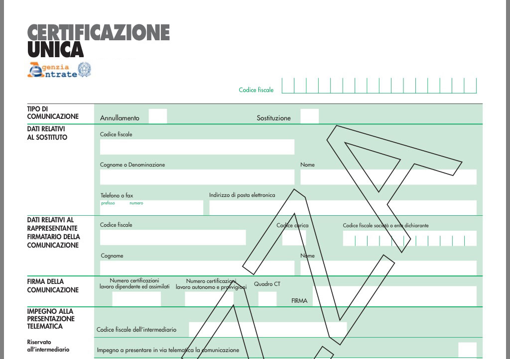 obbligo certificazione unica